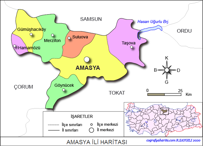 amasya haritası ile ilgili görsel sonucu