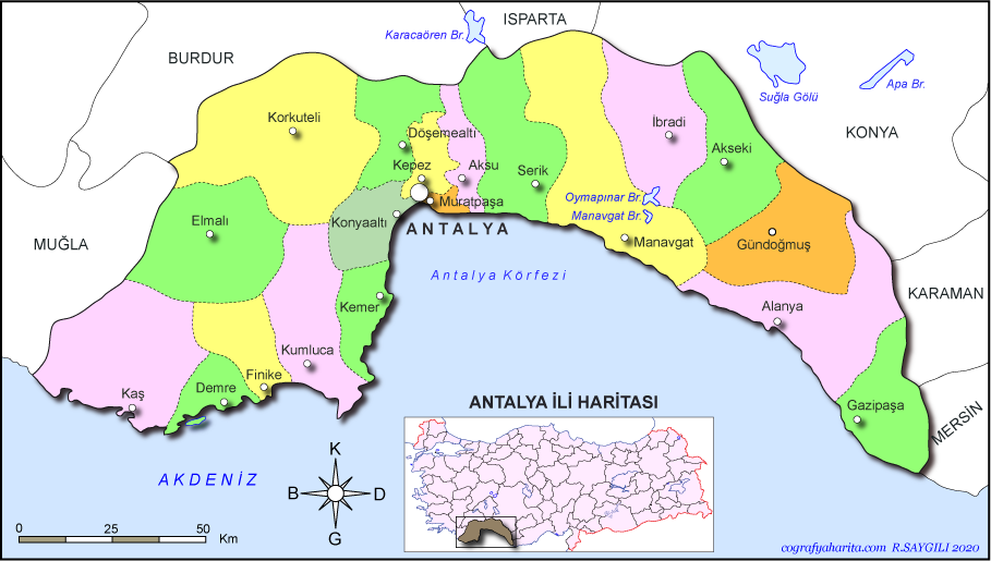 antalya haritası ile ilgili görsel sonucu