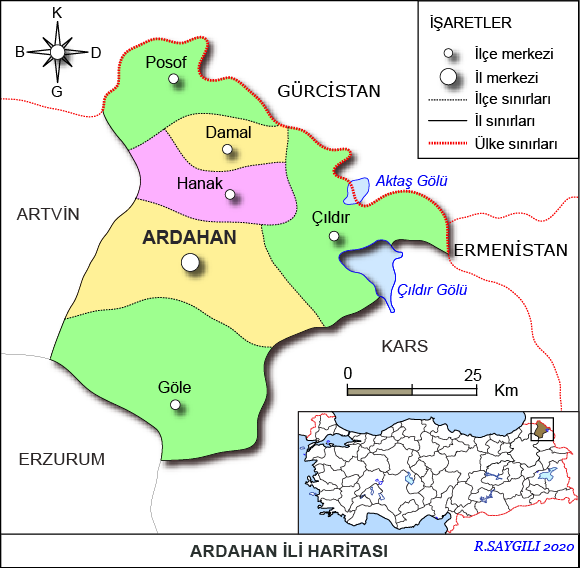 ardahan haritası ile ilgili görsel sonucu