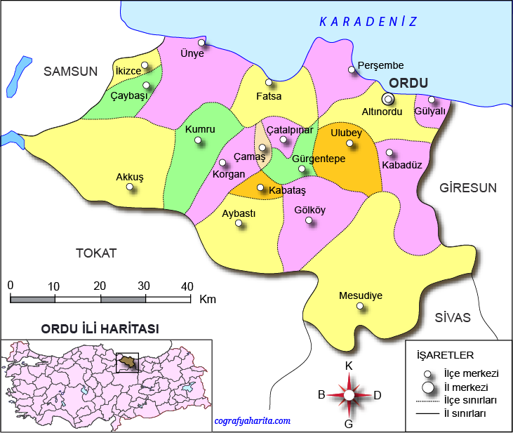 ordu haritasÄ± ile ilgili gÃ¶rsel sonucu