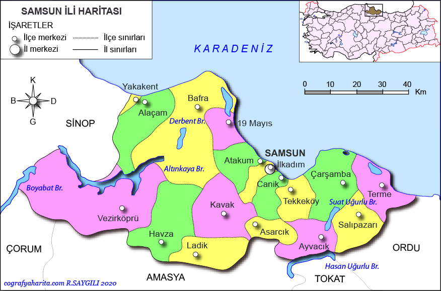 samsun haritasÄ± ile ilgili gÃ¶rsel sonucu