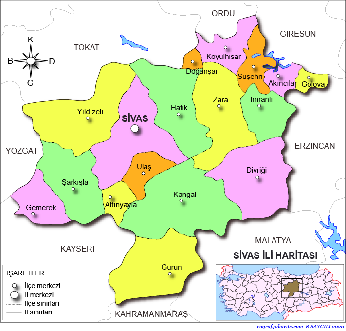 sivas kayseri haritasÄ± ile ilgili gÃ¶rsel sonucu