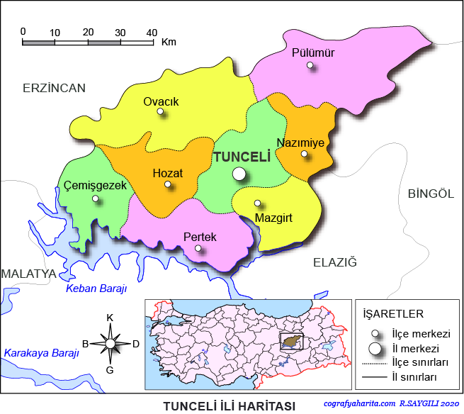 tunceli haritası ile ilgili görsel sonucu