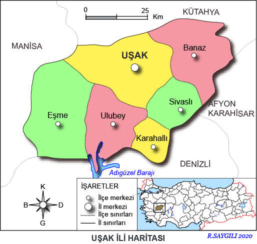 uşak haritası ile ilgili görsel sonucu