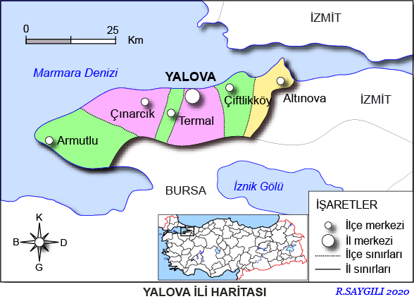 yalova haritası ile ilgili görsel sonucu