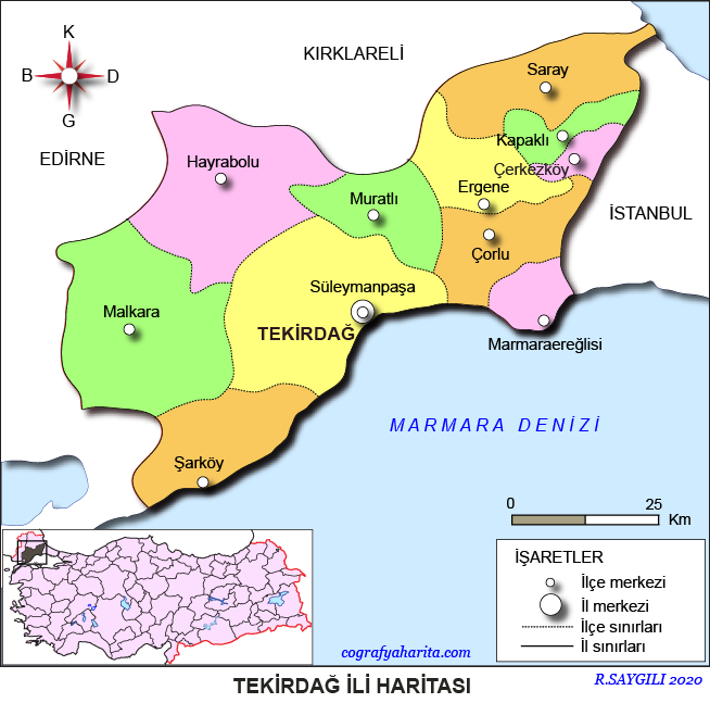 tekirdağ haritası ile ilgili görsel sonucu