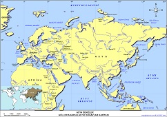 Asya Sular Coğrafyası Haritası