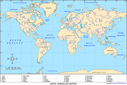 Dünya Sular Coğrafyası Haritası