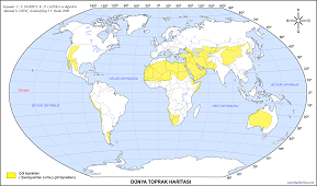 Dünya Çöl Toprakları Haritası