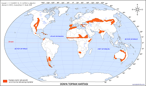 Dünya Kestane Renkli Topraklar Haritası