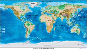 Dünya Okyanus Hendekleri Haritası