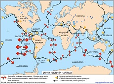 Dünya Tektonik Haritası 2