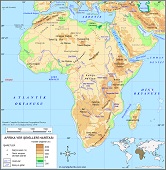 Afrika Yer Şekilleri Haritası