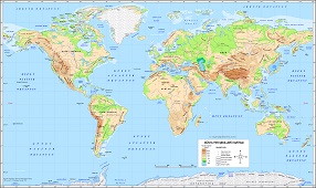 Dünya Yer Şekilleri Haritası