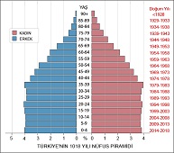 Türkiye Nüfus Piramidi (2018)