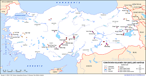 Türkiye'nin Volkanik Yer Şekilleri Haritası