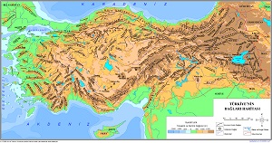 Türkiye'nin Dağları Haritası