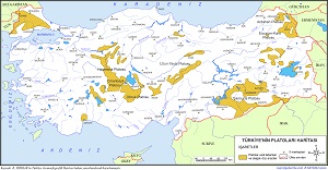 Türkiye'nin Plâtoları Haritası