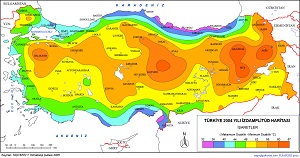 Türkiye 2004 Yılı İzoamplitüd Haritası