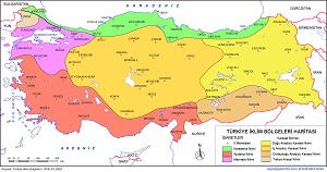 Türkiye İklim Bölgeleri Haritası
