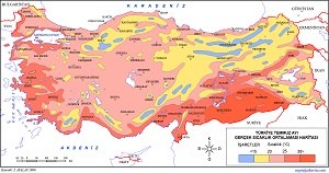 Türkiye Temmuz Ayı Gerçek Sıcaklık Haritası 2