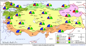 Türkiye Yağış Rejimleri Haritası