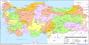 Türkiye Akarsu Havzaları Haritası