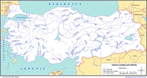 Türkiye'nin Akarsuları Haritası