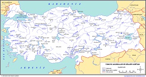 Türkiye Akarsular ve Göller Haritası 2