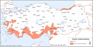 Türkiye Kırmızı Renkli Akdeniz Toprakları Haritası