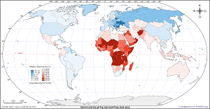 Dünya Nüfus Artış Hızı Haritası 2000-2022