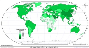 Dünya Yetişkin Nüfus Haritası 2018