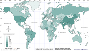 Dünya Nüfus Haritası 2022