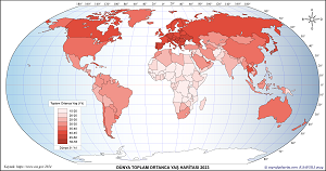 Dünya Ortanca Yaş Haritası 2023