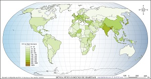 Dünya 2014 Yılı Nüfus Yoğunluğu Haritası