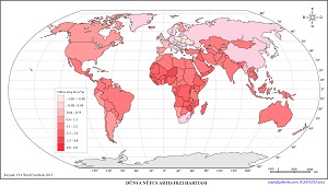 Dünya 2012 Nüfus Artış Hızı Haritası