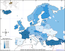 Avrupa Toplam Doğurganlık Hızı Haritası