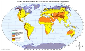 Dünya Yerleşmeye Uygun Alanlar Haritası
