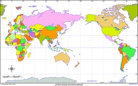 Dünya Dilsiz Siyasi Haritası 2 (Renkli)