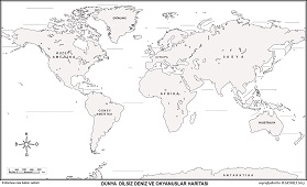 Dünya Dilsiz Deniz ve Okyanuslar Haritası 3