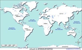 Kıtalar ve Okyanuslar Haritası 2