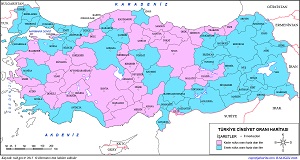 Türkiye 2015 Cinsiyet Oranı Haritası