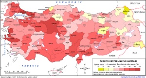 Türkiye Kentsel Nüfus Haritası 2019