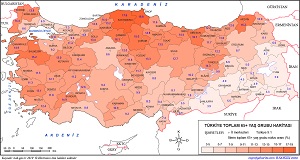Türkiye 2019 Yaşlı Nüfus Haritası