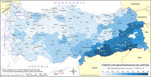 Türkiye Toplam Doğurganlık Hızı Haritası 2021