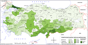 Türkiye'deki Suriyeli Nüfus Haritası 2024