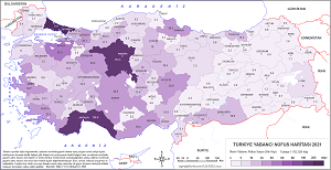 Türkiye'de Yaşayan Yabancı Nüfus Haritası 2021