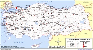 Türkiye Şehir Haritası 1927