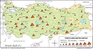 Türkiye Arpa Üretim Haritası (2017)