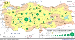 Türkiye Şeker Pancarı Haritası (2017)